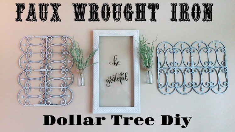 DIY Dollar Tree Faux Wrought Iron Wall Decor