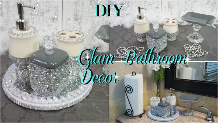 DIY DOLLAR TREE | GLAM WASHROOM DECOR | BATHROOM ORGANIZING DIY