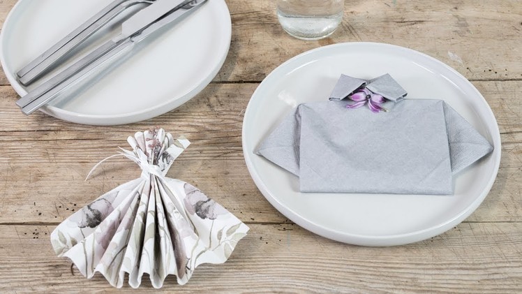 DIY : Fold napkins for springtime parties by Søstrene Grene