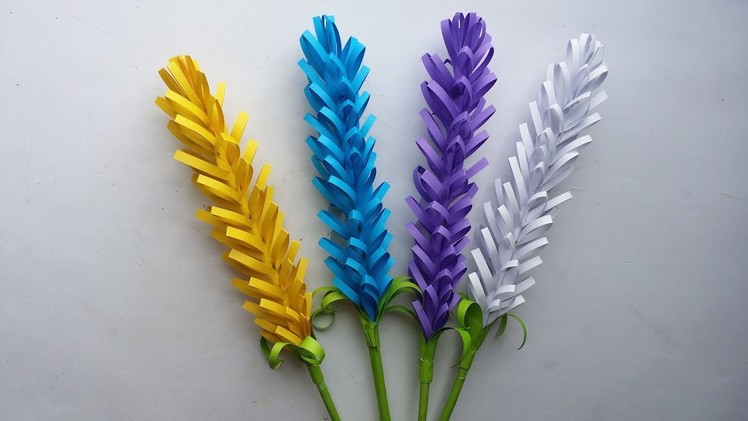 DIY: How to Make Lavender Paper Flower!!! Easy Lavender Flower for Bigginers Making!!!