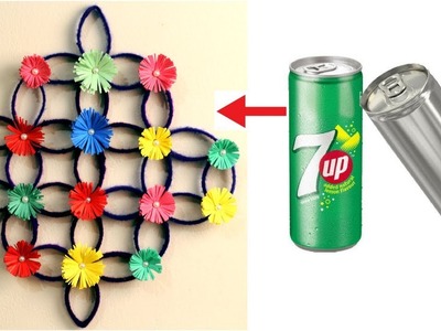 DIY - How to Make Paper Flower Wall Hanging with Aluminium Cans - Home Decor Ideas For Living Room
