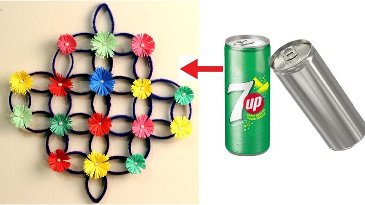 DIY - How to Make Paper Flower Wall Hanging with Aluminium Cans - Home Decor Ideas For Living Room