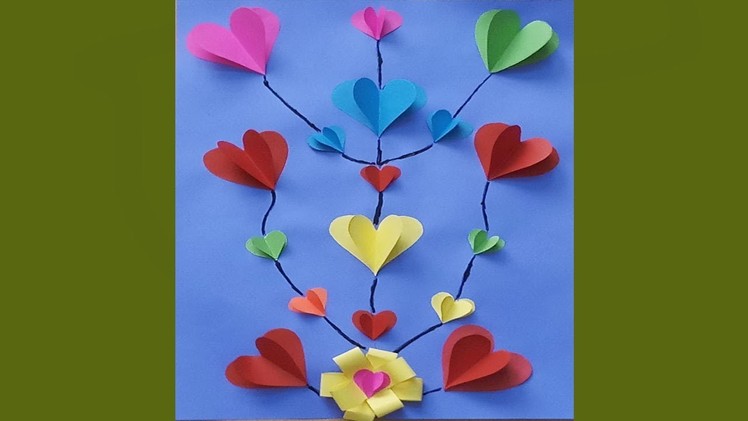 DIY | Paper Heart Wall Room Decor | Make Paper Hearts | Siri Art&Craft |