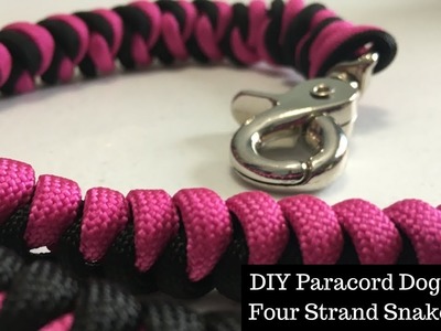 DIY Paracord Dog Leash   4 Strand Snake Knot