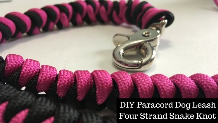 DIY Paracord Dog Leash   4 Strand Snake Knot
