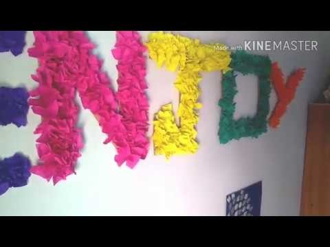 DIY Room Decor (block letters made with crepe paper)