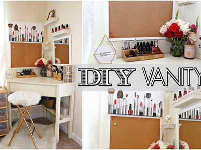 DIY WHITE VANITY - WALMART AND DOLLAR TREE! | Kym Yvonne