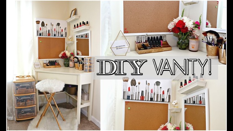 DIY WHITE VANITY - WALMART AND DOLLAR TREE! | Kym Yvonne