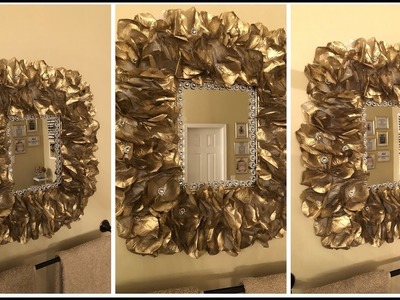 Dollar Tree DIY - ???? Gold Rose Petal Wall Mirror (Version #2) ????
