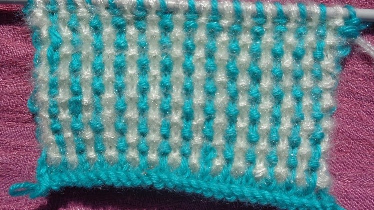 Double colour knitting pattern