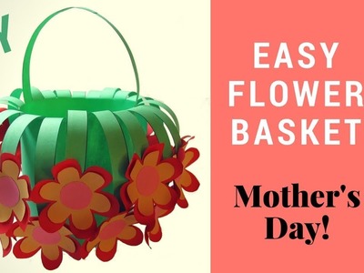 Easy flower basket paper bouquet Diy - Hand made