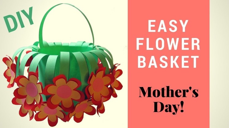 Easy flower basket paper bouquet Diy - Hand made