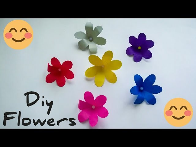 Easy paper flowers. How to make paper flowers easy method.paper flowers. Craft by KovaiCraft