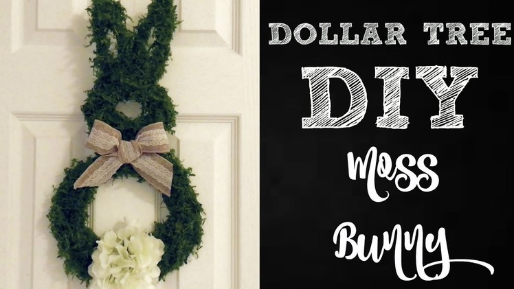 Farmhouse Moss Bunny Wreath | Dollar Tree DIY