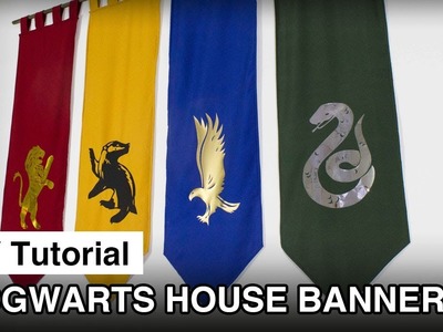 Hogwarts House Banners DIY - Harry Potter Party Decoration