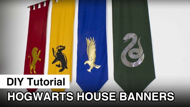Hogwarts House Banners DIY - Harry Potter Party Decoration
