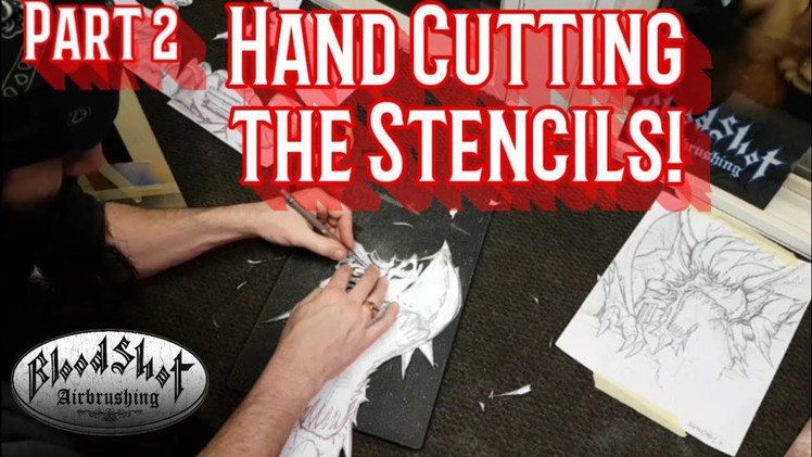 How to Airbrush A Dragon. Video2.  Cutting Stencils.