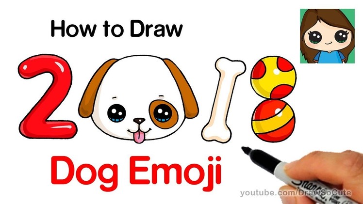 How to Draw a Dog Emoji Easy | Year of the Dog