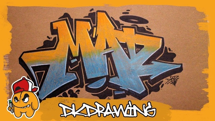 How to draw graffiti letters mad with prismacolors