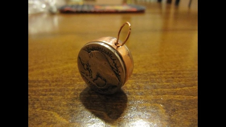How to make a buffalo nickel pendant. Handmade coin charm.
