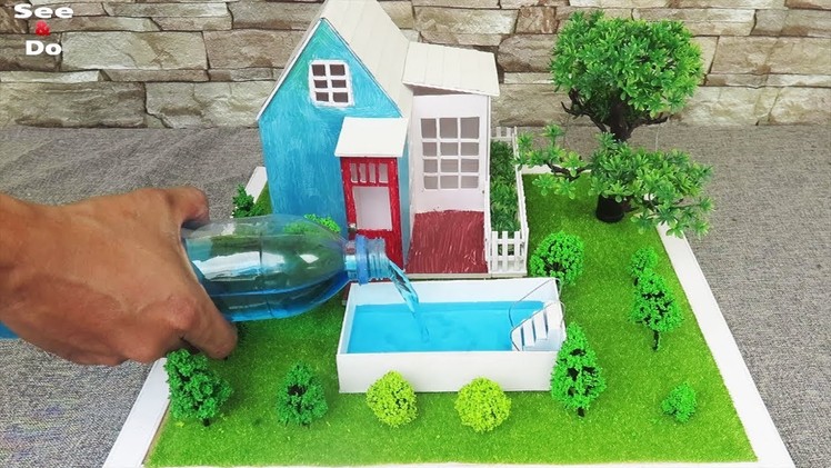 How To Make A Cute House ~ Pool ~ Fairy Garden - Dreamhouse || Project for Kids