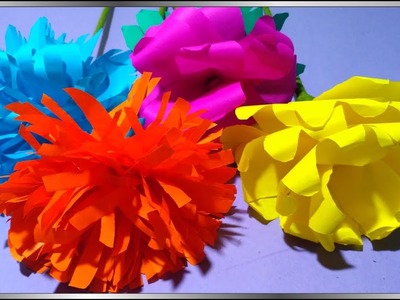 How to make a  paper flower. ताव पेपर से सुन्दर सा फूल बनाना सीखे।
