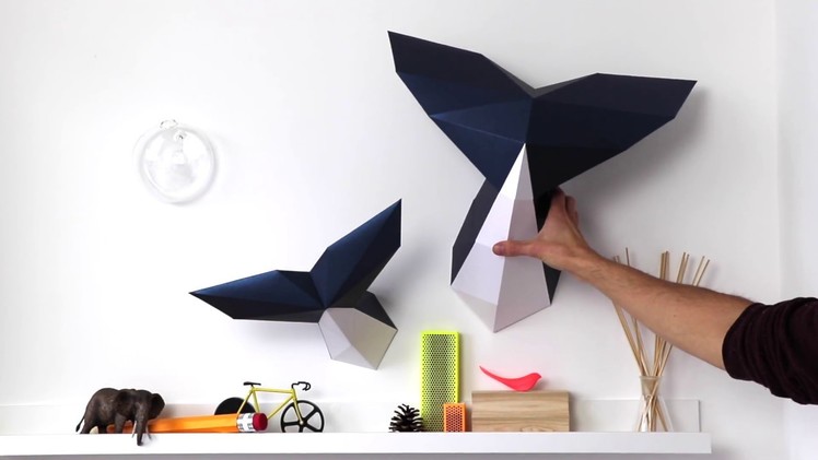 How to make a Paper Whale | DIY wall decoration by Assembli
