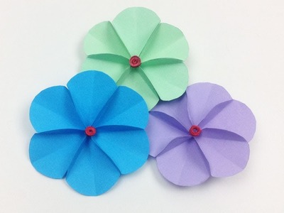 How to Make A Simple & Easy Paper Flower ???? Step by Step Paper Flowers Tutorial - DIY Handmade Craft