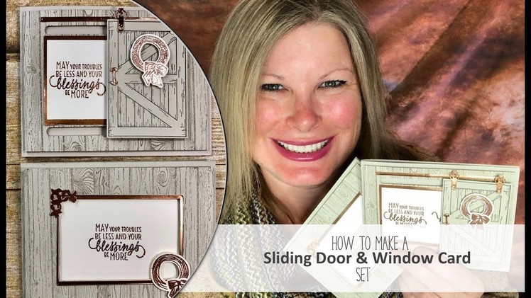 How to make a Sliding Door & Window Card featuring Stampin Up Barn Door Bundle