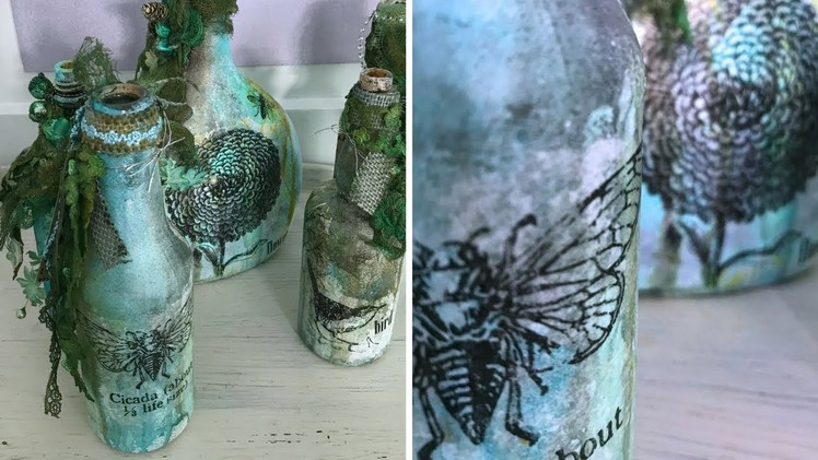 How to Make Altered Bottles Mixed Media Style