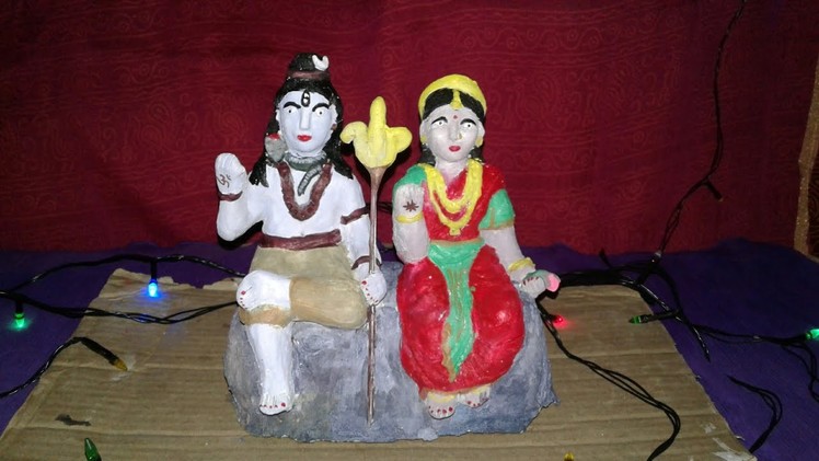 How to make God shiv and maa parvati in home.shivratri special.part -2