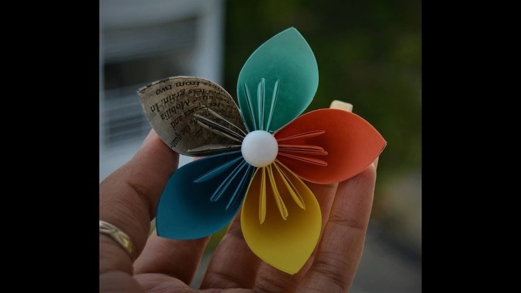 How to Make Kirigami 5 Petals Flower|| Paper Flower|| Kusudama Flower ????