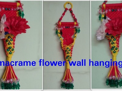 How to make macrame flower wall hanging.