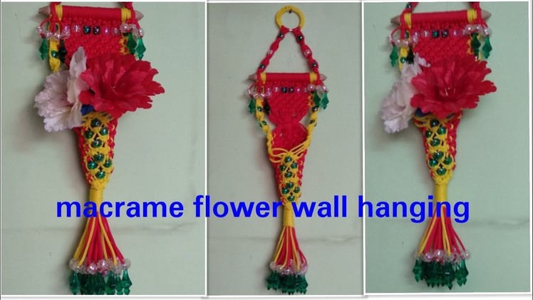 How to make macrame flower wall hanging.