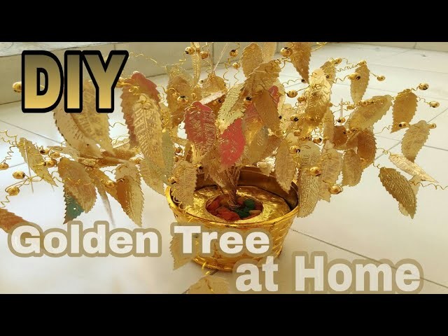 How to make tree wire easy steps.golden tree.sculpture