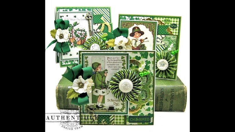 How to Make Vintage Style St. Patrick's Day Cards with Authentique Shamrock Paper Collection