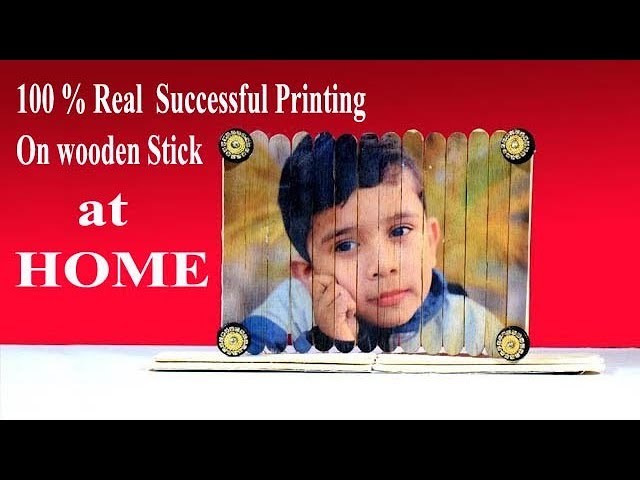 How to print your photo on ice cream stick photo frame || Make ice cream stick photo frame