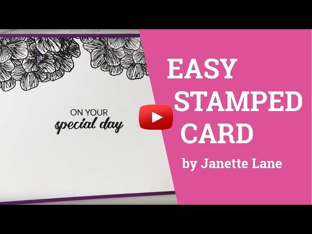 How To: Quick & Easy Card featuring Apple Blossom Birthday Violet Stamps
