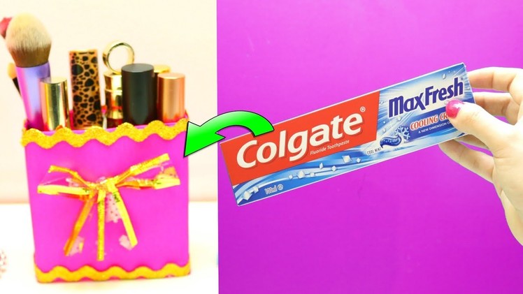 How To Reuse Toothpaste Box | Best Out of Waste Colgate Box | EMMA DIY #38