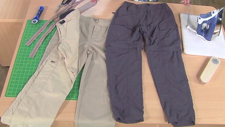 How to Sew Zip-Off Pants - Turning Pants into Shorts