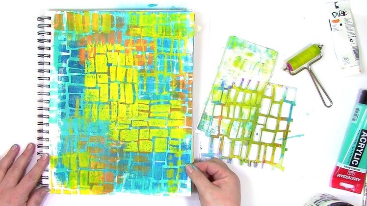 How to use a stencil with a gel plate