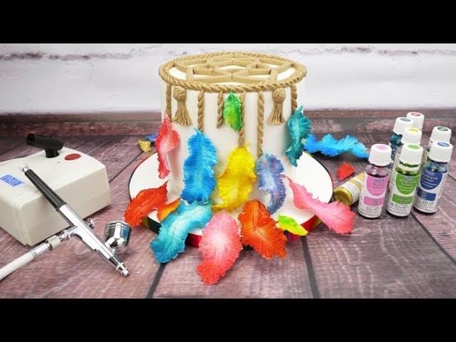 How To Use The PME Airbrush & Compressor Kit To Colour Sugar Feathers