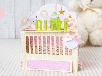 Olive's Baby Crib Box Card + How my Paper Crafting Journey Began