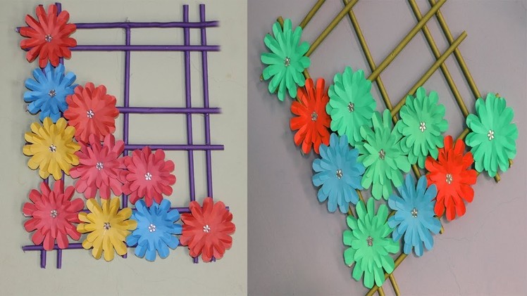Paper wall mate - Paper Flower Wall Hanging - DIY Hanging Flower - Wall Decoration ideas