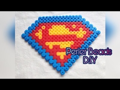 Perler Beads Superman Logo