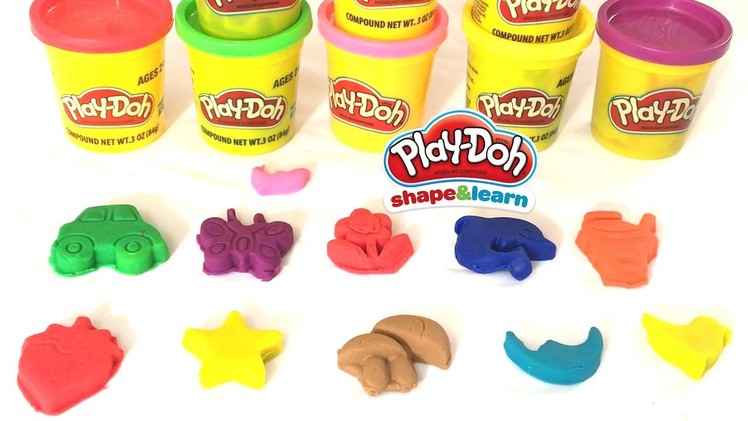 Play-Doh - How to make different shapes with colorful play-doh. Learning Colors, Funny educational