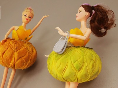 Satisfying Barbie Doll Pumpkin Dress Carving DIY Video - Fruit Miniature Design & Decoration