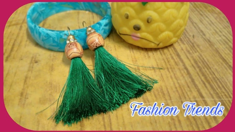 Tassel Earrings | DIY Silk Thread Tassel Earrings at Home by Fashion Trends