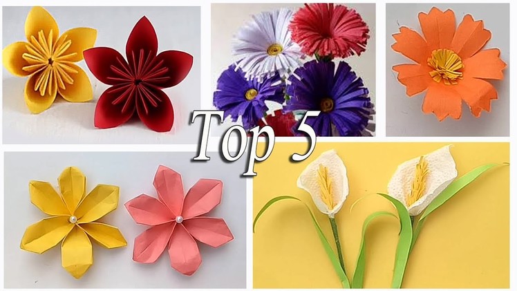 Top 5  DIY Paper Flowers. DIY-Paper Crafts