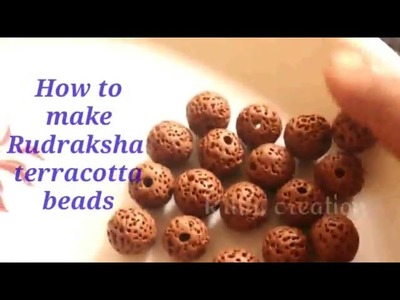 Tutorial: Different types of terracotta beads. clay beads .Rudraksha terracotta beads making